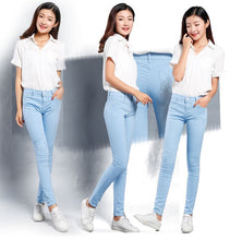 Load image into Gallery viewer, Denim Skinny White Women's Stretch Jeans Female 2019 Candy Color Cotton Jeans for Women Denim Pencil Jeans Pants Ladies Trousers