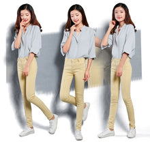 Load image into Gallery viewer, Denim Skinny White Women's Stretch Jeans Female 2019 Candy Color Cotton Jeans for Women Denim Pencil Jeans Pants Ladies Trousers