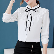Load image into Gallery viewer, 2019 Autumn Spring Shirts Korean Women Blouse Fashion Slim Blouses Casual Top Office Ladies Chiffon Shirt Blusas Mujer Yellow