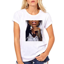Load image into Gallery viewer, FIXSYS Women T Shirt Print Tee Shirt O-Neck Tops Tees Summer Style Female T-Shirt Fashion Ladies Funny T-shirts White Tees