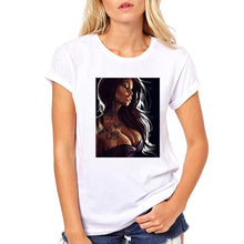 Load image into Gallery viewer, FIXSYS Women T Shirt Print Tee Shirt O-Neck Tops Tees Summer Style Female T-Shirt Fashion Ladies Funny T-shirts White Tees