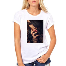 Load image into Gallery viewer, FIXSYS Women T Shirt Print Tee Shirt O-Neck Tops Tees Summer Style Female T-Shirt Fashion Ladies Funny T-shirts White Tees