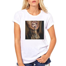 Load image into Gallery viewer, FIXSYS Women T Shirt Print Tee Shirt O-Neck Tops Tees Summer Style Female T-Shirt Fashion Ladies Funny T-shirts White Tees