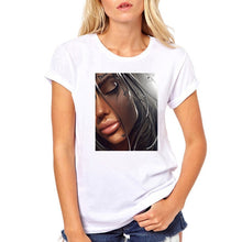 Load image into Gallery viewer, FIXSYS Women T Shirt Print Tee Shirt O-Neck Tops Tees Summer Style Female T-Shirt Fashion Ladies Funny T-shirts White Tees