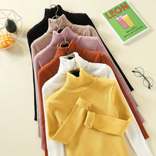 Load image into Gallery viewer, Turtleneck Sweater Women Long Sleeve Slim Solid Knitted Women Pullover Sweater 2019 Autumn Winter Jumper Ladies Tops Pull Femme