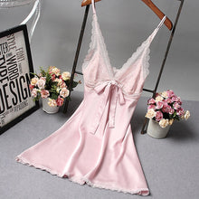 Load image into Gallery viewer, Bridesmaid Robes Satin Robe Bride Elegant Sleepwear Sexy Lace Women Dressing Gown Bathrobe Kimono Silk Bath Robe Sleep Lounge