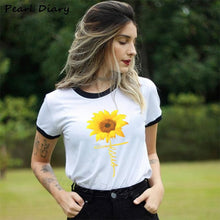 Load image into Gallery viewer, He Died For Us All Jesus Cross Graphic tshirt Women Harajuku Christian Religious Female Print T-shirt Tumblr Clothes Tops Femme