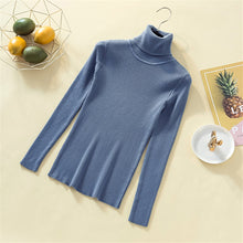 Load image into Gallery viewer, Turtleneck Sweater Women Long Sleeve Slim Solid Knitted Women Pullover Sweater 2019 Autumn Winter Jumper Ladies Tops Pull Femme
