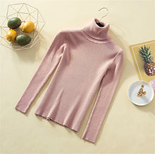 Load image into Gallery viewer, Turtleneck Sweater Women Long Sleeve Slim Solid Knitted Women Pullover Sweater 2019 Autumn Winter Jumper Ladies Tops Pull Femme