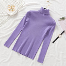 Load image into Gallery viewer, Turtleneck Sweater Women Long Sleeve Slim Solid Knitted Women Pullover Sweater 2019 Autumn Winter Jumper Ladies Tops Pull Femme