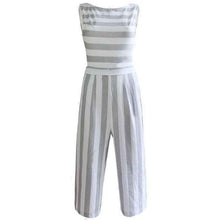 Load image into Gallery viewer, 2019 Women's Sleeveless Striped Jumpsuit Casual Loose Trousers Fashionable Leotard Catsuit Combinaison Wide Leg Pants @50