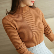 Load image into Gallery viewer, 2020 Autumn New Fashion Women Ladies Turtleneck Soft Thin Sweater Femme Korean Pull Tight Casual Knit Ribbed Jumper Clothes