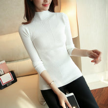 Load image into Gallery viewer, 2020 Autumn New Fashion Women Ladies Turtleneck Soft Thin Sweater Femme Korean Pull Tight Casual Knit Ribbed Jumper Clothes