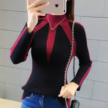 Load image into Gallery viewer, Women's Sweater Winter 2019 Fashion Jumpers Korean Hit Color Pullovers Knitting Pullovers Thick Christmas Sweaters Pull Femme