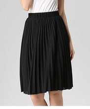 Load image into Gallery viewer, ANASUNMOON Women Chiffon Pleated Skirt Vintage High Waist Tutu Skirts Womens Saia Midi Rokken 2016 Summer Style Jupe Femme Skirt