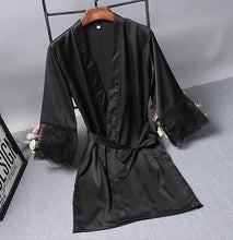 Load image into Gallery viewer, Bridesmaid Robes Satin Robe Bride Elegant Sleepwear Sexy Lace Women Dressing Gown Bathrobe Kimono Silk Bath Robe Sleep Lounge
