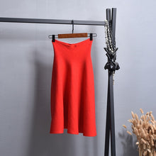 Load image into Gallery viewer, 2019 New Sexy Women Knitted Skirt Autumn Winter Solid High Waist Midi Skirts A-Line Pleated Skirt Female Jupe Saia High Quality