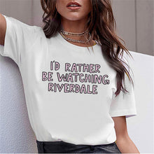 Load image into Gallery viewer, LUSLOS SOUTH SIDE SERPENTS T Shirt Women Sumemr Riverdale Plus Size O-neck Tshirt Snake Print Homme Streetwear Cool T-shirts
