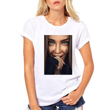 Load image into Gallery viewer, FIXSYS Women T Shirt Print Tee Shirt O-Neck Tops Tees Summer Style Female T-Shirt Fashion Ladies Funny T-shirts White Tees
