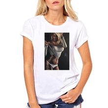 Load image into Gallery viewer, FIXSYS Women T Shirt Print Tee Shirt O-Neck Tops Tees Summer Style Female T-Shirt Fashion Ladies Funny T-shirts White Tees
