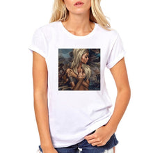 Load image into Gallery viewer, FIXSYS Women T Shirt Print Tee Shirt O-Neck Tops Tees Summer Style Female T-Shirt Fashion Ladies Funny T-shirts White Tees
