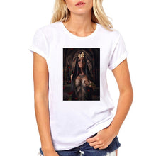 Load image into Gallery viewer, FIXSYS Women T Shirt Print Tee Shirt O-Neck Tops Tees Summer Style Female T-Shirt Fashion Ladies Funny T-shirts White Tees
