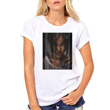 Load image into Gallery viewer, FIXSYS Women T Shirt Print Tee Shirt O-Neck Tops Tees Summer Style Female T-Shirt Fashion Ladies Funny T-shirts White Tees
