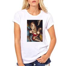 Load image into Gallery viewer, FIXSYS Women T Shirt Print Tee Shirt O-Neck Tops Tees Summer Style Female T-Shirt Fashion Ladies Funny T-shirts White Tees
