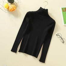 Load image into Gallery viewer, Turtleneck Sweater Women Long Sleeve Slim Solid Knitted Women Pullover Sweater 2019 Autumn Winter Jumper Ladies Tops Pull Femme
