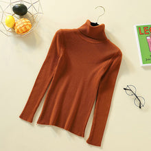 Load image into Gallery viewer, Turtleneck Sweater Women Long Sleeve Slim Solid Knitted Women Pullover Sweater 2019 Autumn Winter Jumper Ladies Tops Pull Femme
