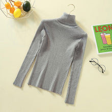 Load image into Gallery viewer, Turtleneck Sweater Women Long Sleeve Slim Solid Knitted Women Pullover Sweater 2019 Autumn Winter Jumper Ladies Tops Pull Femme
