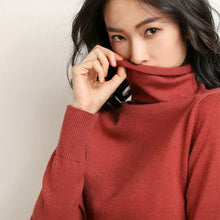 Load image into Gallery viewer, 2019 Women Sweater Femme Autumn Turtleneck Sweater Long Sleeve Women White Sweater jumper Pullovers Tricot Pull Femme
