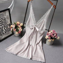Load image into Gallery viewer, Bridesmaid Robes Satin Robe Bride Elegant Sleepwear Sexy Lace Women Dressing Gown Bathrobe Kimono Silk Bath Robe Sleep Lounge
