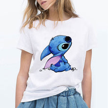 Load image into Gallery viewer, LILO STITCH Cartoon T Shirt Women Kawaii Tshirt  Fashion Clothes Streetwear Vintage Harajuku Kawaii  T-Shirt
