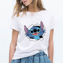 Load image into Gallery viewer, LILO STITCH Cartoon T Shirt Women Kawaii Tshirt  Fashion Clothes Streetwear Vintage Harajuku Kawaii  T-Shirt
