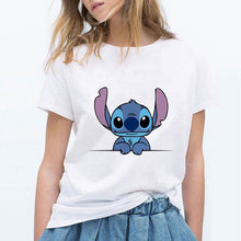 Load image into Gallery viewer, LILO STITCH Cartoon T Shirt Women Kawaii Tshirt  Fashion Clothes Streetwear Vintage Harajuku Kawaii  T-Shirt
