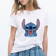 Load image into Gallery viewer, LILO STITCH Cartoon T Shirt Women Kawaii Tshirt  Fashion Clothes Streetwear Vintage Harajuku Kawaii  T-Shirt
