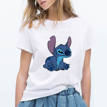 Load image into Gallery viewer, LILO STITCH Cartoon T Shirt Women Kawaii Tshirt  Fashion Clothes Streetwear Vintage Harajuku Kawaii  T-Shirt
