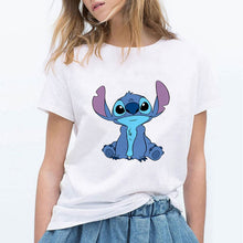 Load image into Gallery viewer, LILO STITCH Cartoon T Shirt Women Kawaii Tshirt  Fashion Clothes Streetwear Vintage Harajuku Kawaii  T-Shirt
