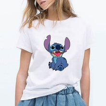 Load image into Gallery viewer, LILO STITCH Cartoon T Shirt Women Kawaii Tshirt  Fashion Clothes Streetwear Vintage Harajuku Kawaii  T-Shirt
