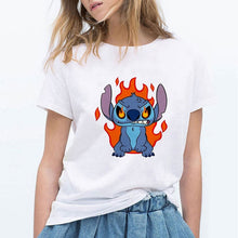 Load image into Gallery viewer, LILO STITCH Cartoon T Shirt Women Kawaii Tshirt  Fashion Clothes Streetwear Vintage Harajuku Kawaii  T-Shirt
