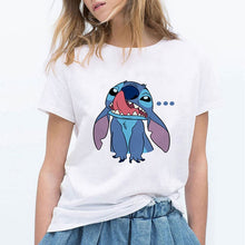 Load image into Gallery viewer, LILO STITCH Cartoon T Shirt Women Kawaii Tshirt  Fashion Clothes Streetwear Vintage Harajuku Kawaii  T-Shirt
