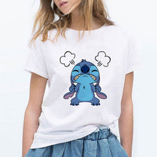 Load image into Gallery viewer, LILO STITCH Cartoon T Shirt Women Kawaii Tshirt  Fashion Clothes Streetwear Vintage Harajuku Kawaii  T-Shirt
