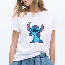 Load image into Gallery viewer, LILO STITCH Cartoon T Shirt Women Kawaii Tshirt  Fashion Clothes Streetwear Vintage Harajuku Kawaii  T-Shirt
