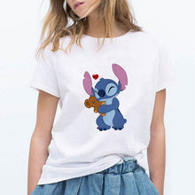 Load image into Gallery viewer, LILO STITCH Cartoon T Shirt Women Kawaii Tshirt  Fashion Clothes Streetwear Vintage Harajuku Kawaii  T-Shirt

