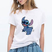 Load image into Gallery viewer, LILO STITCH Cartoon T Shirt Women Kawaii Tshirt  Fashion Clothes Streetwear Vintage Harajuku Kawaii  T-Shirt
