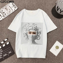 Load image into Gallery viewer, Poleras Mujer De Moda 2019 Summer T Shirt Women Medusa Print Vogue Harajuku Tshirt Plus Size Aesthetic T-shirt Camiseta Mujer
