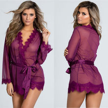 Load image into Gallery viewer, Sexy Lingerie Hot Women  Sexy Robe Porno Sleepwear Nightgown Lace Underwear Sex Babydoll Erotic Transparent Dress

