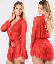 Load image into Gallery viewer, Sexy Lingerie Hot Women  Sexy Robe Porno Sleepwear Nightgown Lace Underwear Sex Babydoll Erotic Transparent Dress
