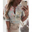Load image into Gallery viewer, Summer Women 3/4 Sleeve Floral Loose Blouses Tops Woman Female Shirt OL Ladies Casual Button Blouse Streetwear 2019 New Arrival
